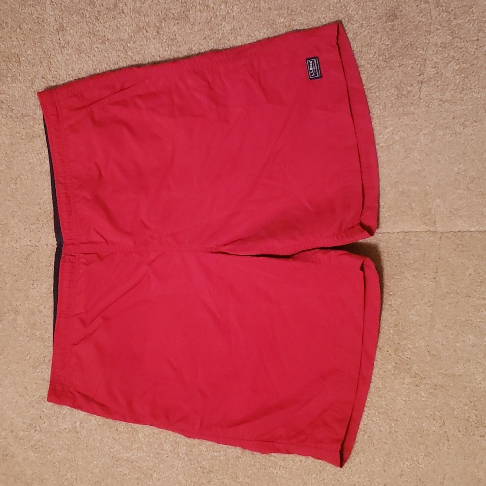 L.L Bean Men's Red Swim Trunks